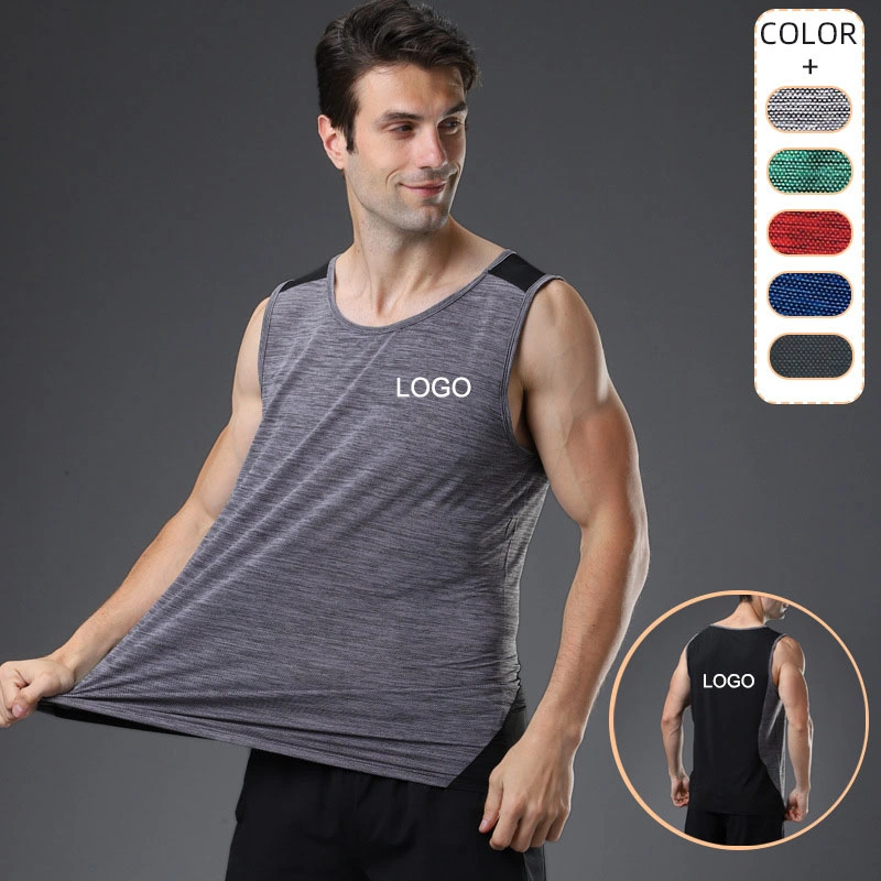 Wholesale Sleeveless Sportswear Singlet Plus Size Workout Fitness Gym Tank Top Man Solid Sport Vest